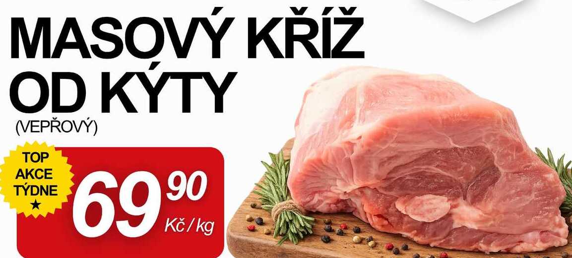 MASOVÝ KŘÍŽ OD KÝTY (VEPŘOVÝ), 1 kg