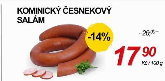 KOMINICKÝ ČESNEKOVÝ SALÁM, 100 g