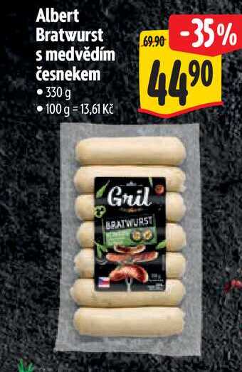 Albert Bratwurst s medvědím česnekem 330 g