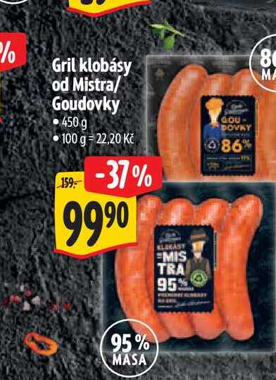 Gril klobásy od Mistra/ Goudovky 450 g