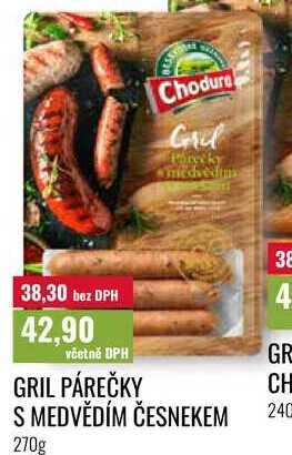 GRIL PÁREČKY S MEDVĚDÍM ČESNEKEM 270g
