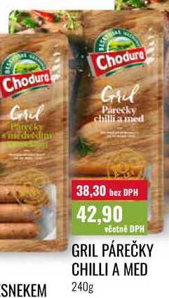 GRIL PÁREČKY CHILLI A MED 240g