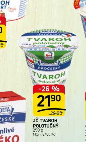 JČ TVAROH POLOTUČNÝ 250 g