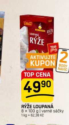 RÝŽE LOUPANÁ 8 x 100 g varné sáčky 