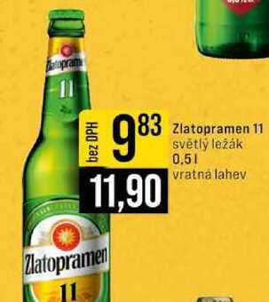Zlatopramen 11 světlý ležák 0.5l