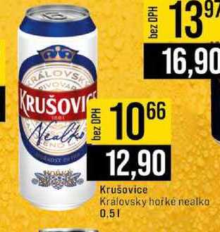 Krušovice Královsky hořké nealko 0.5l