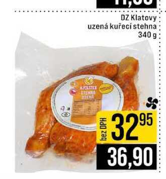 DZ Klatovy uzená kuřecí stehna 340 g