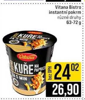 Vitana Bistro instantní pokrm různé druhy 63-72 g