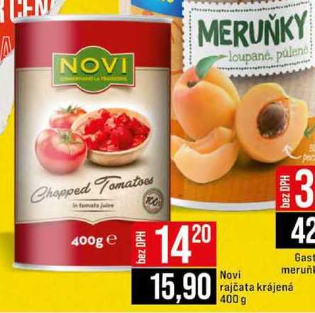 Novi rajčata krájená 400 g 