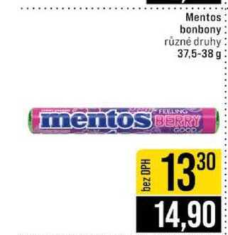 Mentos bonbony různé druhy 37,5-38 g