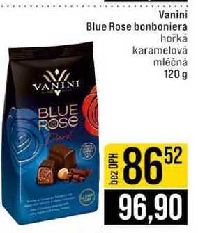 Vanini Blue Rose bonboniera hořká karamelová mléčná 120 g 