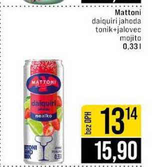 Mattoni daiquiri jahoda tonik+jalovec mojito 0,33l