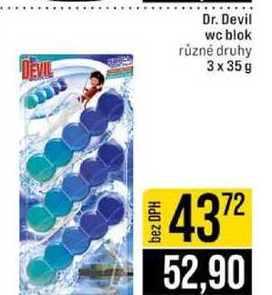 Dr. Devil wc blok různé druhy 3x35g 