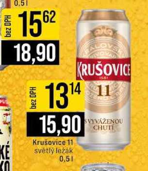 Krušovice 11 světlý ležák 0.5l