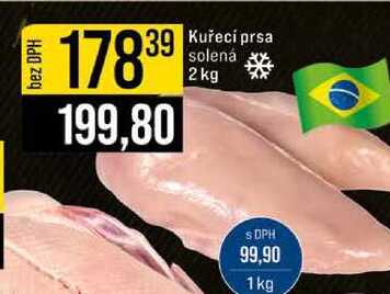 Kuřecí prsa solená 2 kg