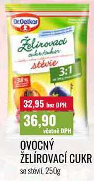 OVOCNÝ ŽELÍROVACÍ CUKR se stévií, 250g 