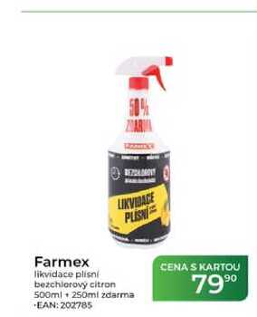 Farmex likvidace plísní bezchlorový citron 500ml 250ml Tamda Foods