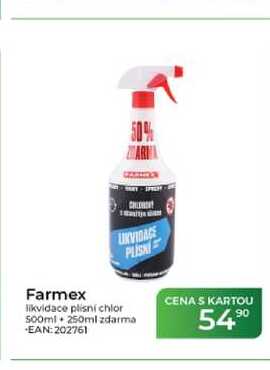 Farmex likvidace plísní chlor 500ml 250ml