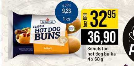 Schulstad hot dog bulka 4 x 60 g 