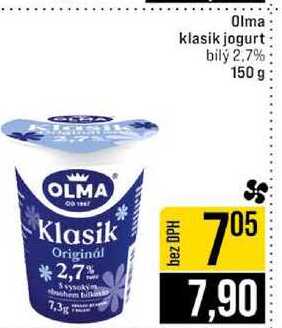 Olma klasik jogurt bilý 2.7% 150 g
