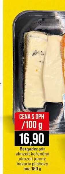 Bergader sýr almzeit kořeněný almzeit jemný bavaria plísňový cca 150 g 100g
