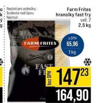 Frites hranolky fast fry vel. 7 2,5 kg