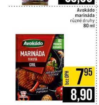 Avokádo marináda různé druhy 80 ml 