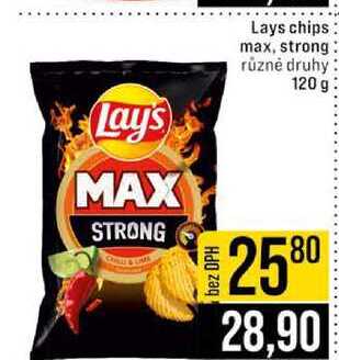 Lays chips max, strong různé druhy 120 g