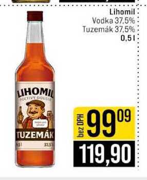 Lihomil Vodka 37.5% Tuzemák 37,5% 0,5l