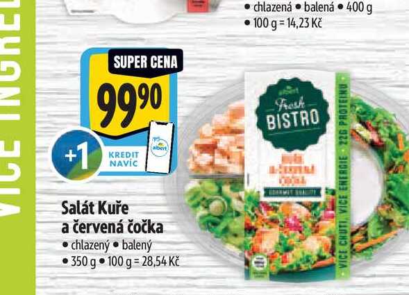 Salát Kuře a červená čočka 350 g