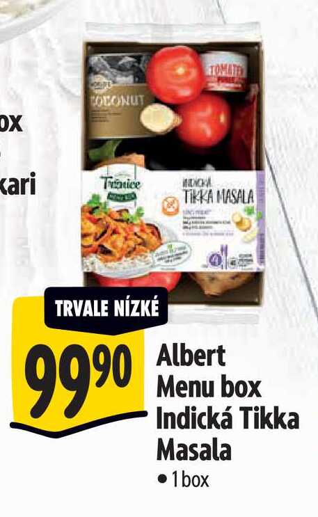  Albert Menu box Indická Tikka Masala 1 box 