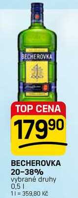 BECHEROVKA 20-38% vybrané druhy 0,5l