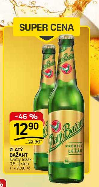 ZLATÝ BAŽANT světlý ležák 0,5l