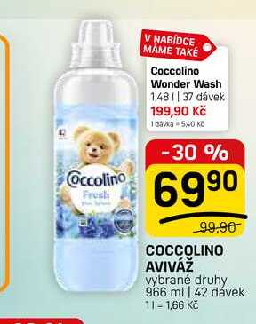 COCCOLINO AVIVÁŽ vybrané druhy 966 ml | 42 dávek FLOP TOP