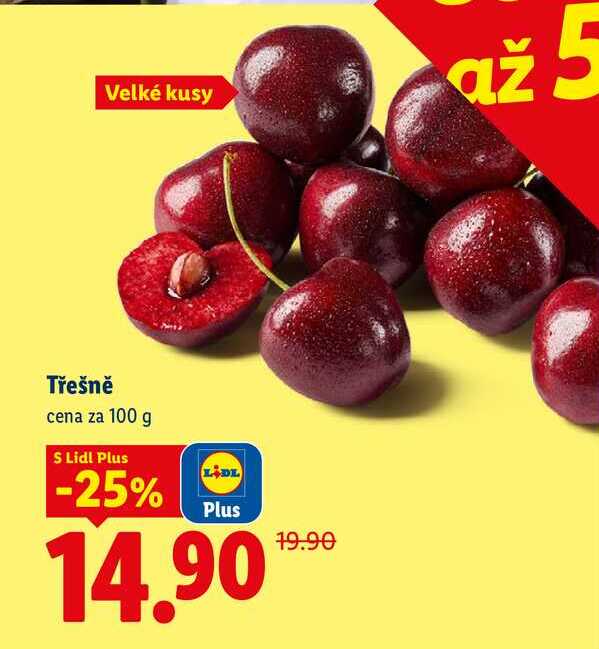Třešně, cena za 100 g