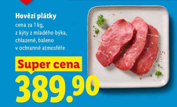 Hovězí plátky, cena za 1 kg