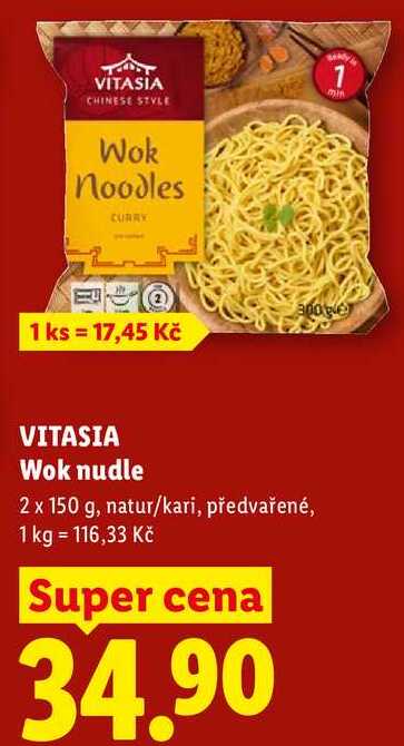 VITASIA Wok nudle, 2x 150 g