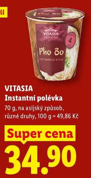 VITASIA Instantní polévka, 70 g