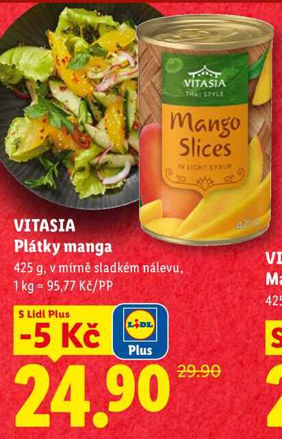 VITASIA Plátky manga, 425 g