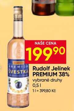 Rudolf Jelínek PREMIUM 38% vybrané druhy 0,5l