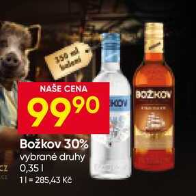 Božkov 30% vybrané druhy 0,35l