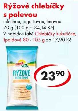 Rýžové chlebíčky s polevou, 70 g