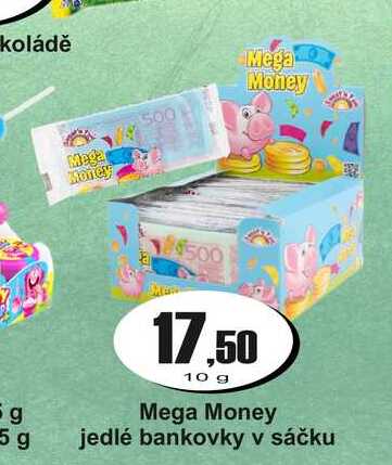 Mega Money jedlé bankovky v sáčku
