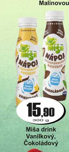 Míša drink Vanilkový, Čokoládový