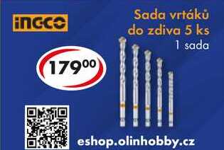 Sada vrtáků do zdiva 5 ks