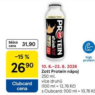 Zott Protein nápoj, 250 ml