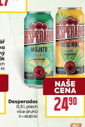 Desperados 0,51, plech 