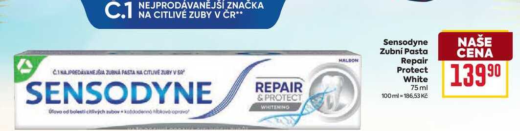 Sensodyne Zubní Pasta Repair Protect White 75 ml BILLA