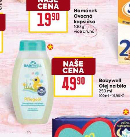 Babywell Olej na tělo 250 ml BILLA