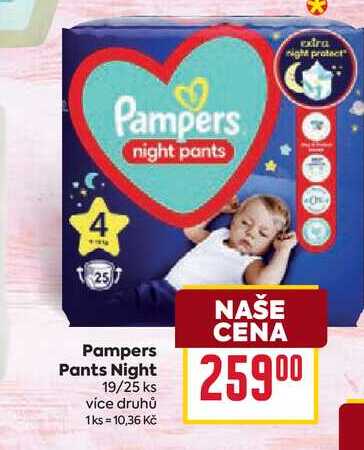 Pampers Pants Night 19/25 ks BILLA